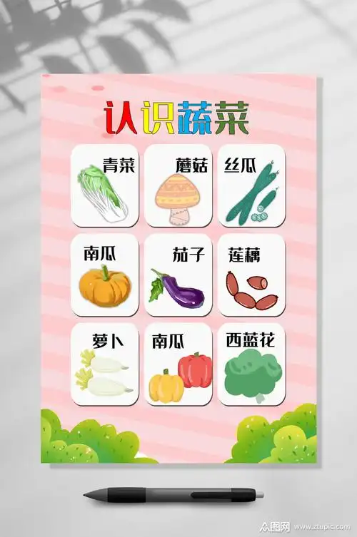 认识蔬菜挂图word素材