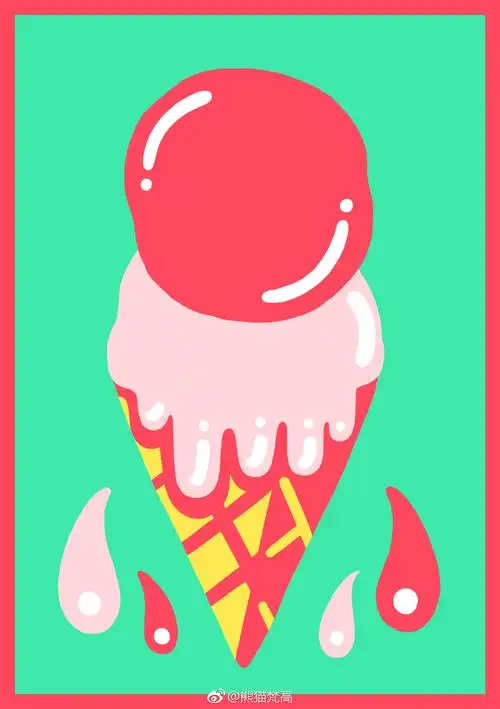 夏天的颜色来自伦敦自由插画家maryloufaure的作品强烈鲜艳的配色