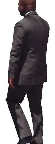 光头黑人背影psd抠图素材