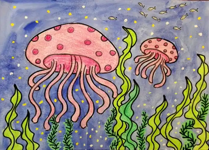 水母怎么画简笔画 水母怎么画简笔画图片