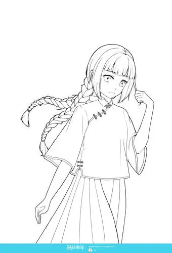 《构图练习之线稿完成—角色人物插画构图训练》by 馒头