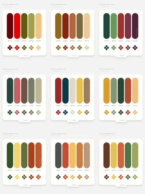 色卡分享9组经典的圣诞配色方案