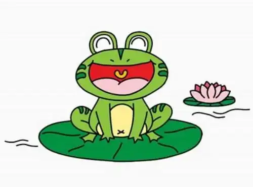 青蛙简笔画简单画法池塘青蛙荷叶简笔画步骤