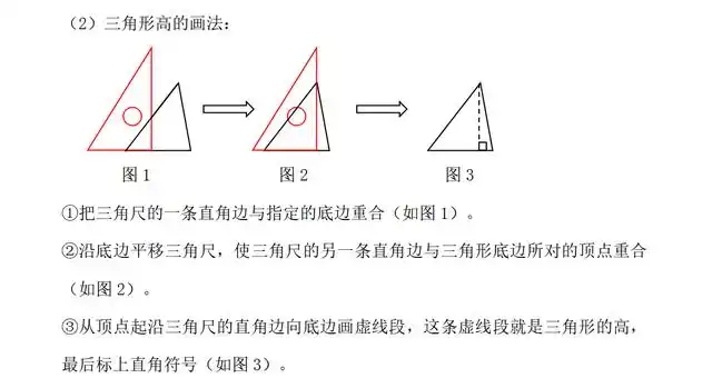 请四年级同学查收"三角形的特性,三角形高的画法"课前预习资料