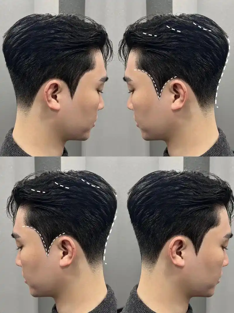 干净利落的韩式侧背发型.#男士烫发 #男生发型 #北京男士发 - 抖音