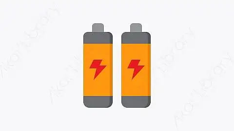 图片素材-009-电池battery扁平卡通回收站元素图标