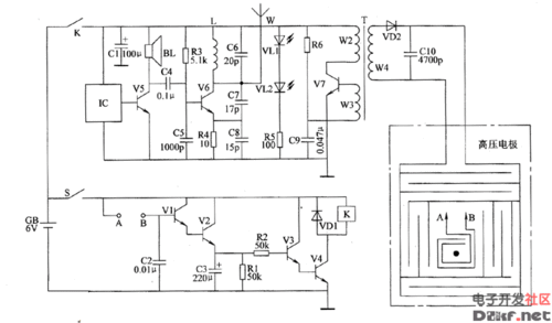 电子灭鼠器电路图五