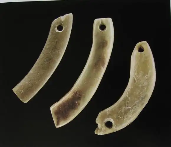 浙江省余姚市河姆渡遗址出土,现藏于浙江省博物馆.4件.