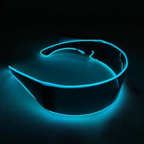 el赛博朋克科幻眼镜七彩发光未来科技感炫酷蹦迪ktv夜店网红墨镜