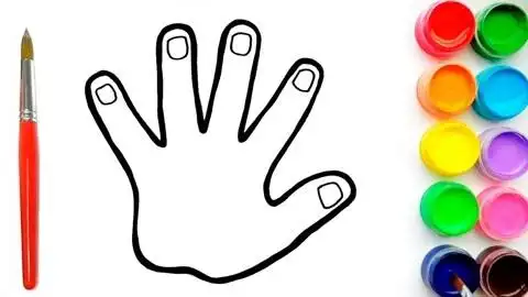 儿童简笔画:教你画手掌