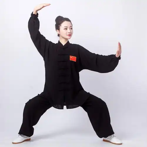 款新款太极服女长袖春夏晨练功服中老年八段锦比赛太极拳服装中国风