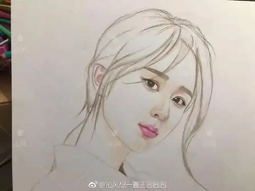 彩铅达人步骤临摹 | 三组明星的手绘步骤 孙俪娘娘,小雪姐姐,冰冰 (沁