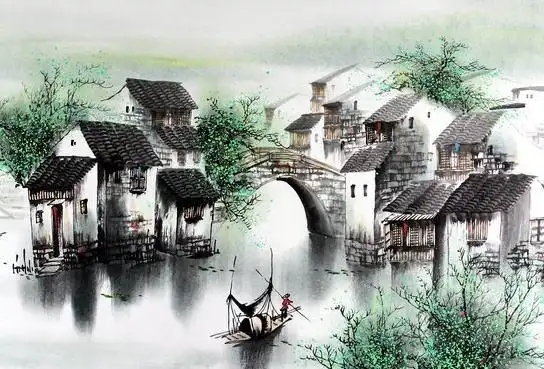 情感目标:了解江南水乡小桥流水人家的风景特点及建筑风格,感知意境