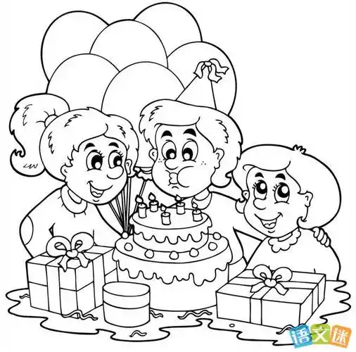 过生日简笔画图片生日快乐简笔画生日快乐简笔画彩色生日快乐艺术字简
