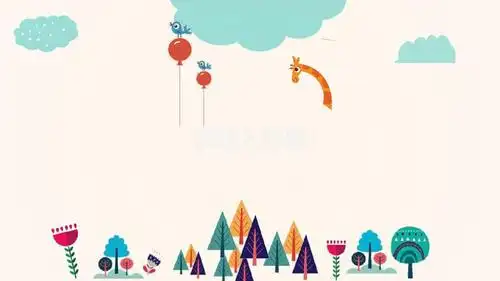 最新插画风可爱卡通ppt模板