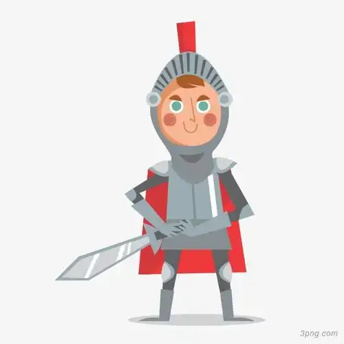 卡通古代士兵png素材透明免抠图片-卡通手绘-三元素3png.com