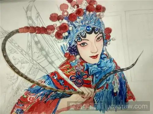 刀马旦水彩画教程