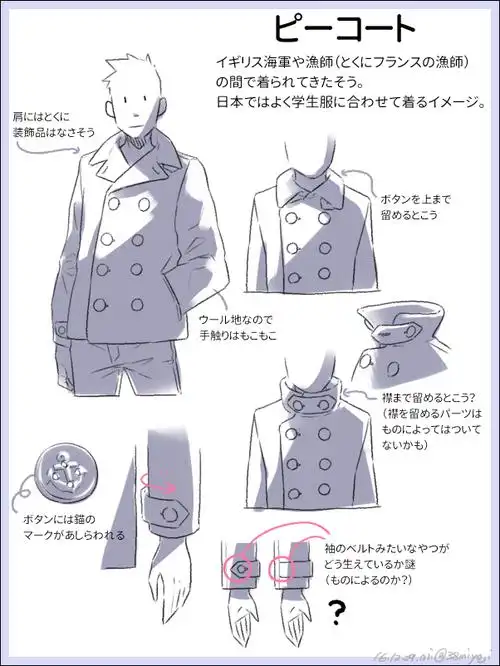 大衣绘制参考 - 优动漫 动漫创作支援平台