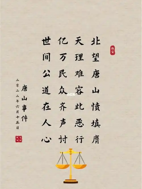 每日一诗唐山事件天理难容公道在人心