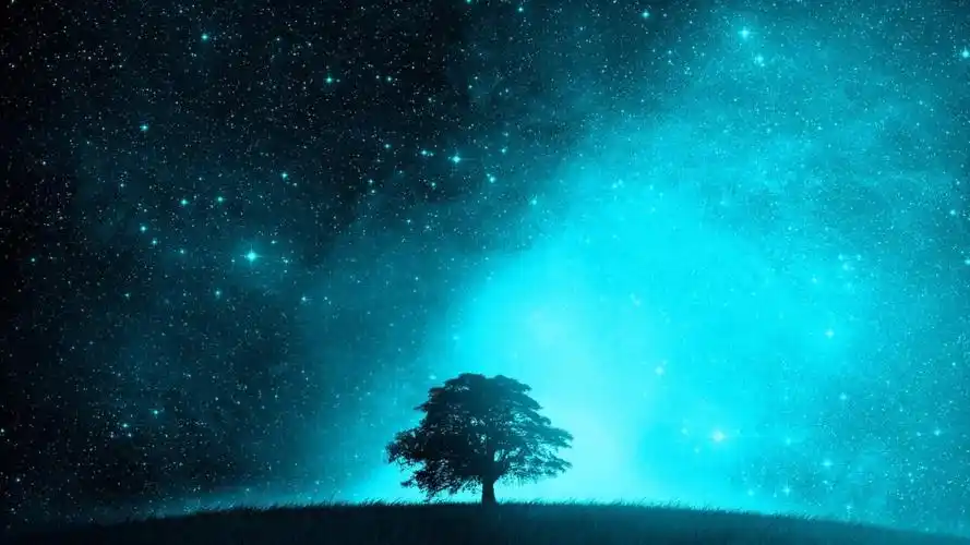 图片大全] 蓝色唯美星空图片