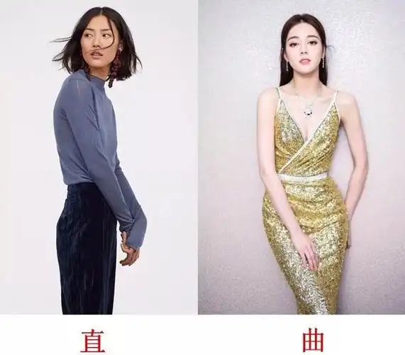 a,曲线人:身形柔和圆润,一般拥有圆肩,溜肩或者较短的圆腰,有