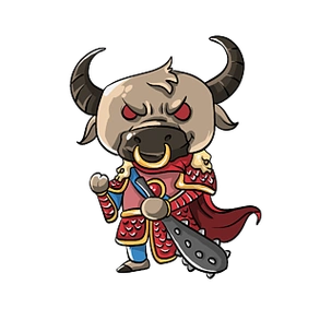 牛魔王卡通形象牛西游记名著读后感word手抄报原创手绘全身q版紫霞