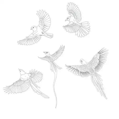 百鸟朝凤|插画|创作习作|re___原创作品-站酷zcool