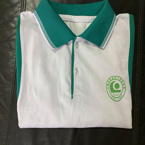 广州绿翠现代实验中学校服 秋季长袖纯棉上衣罗纹领学生校服