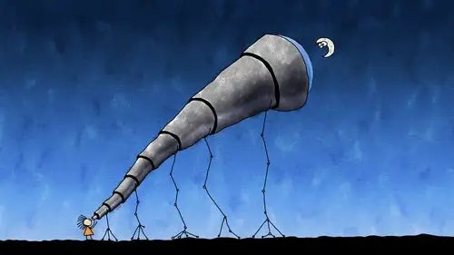 精选个性十足的创意设计蓝色卡通图案高清桌面壁纸图片素材下载