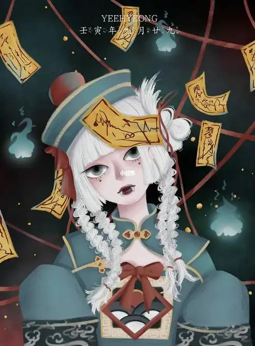 万圣节装饰  #萬聖節  #中式恐怖yyds  #僵尸  #古风插画  #头像分