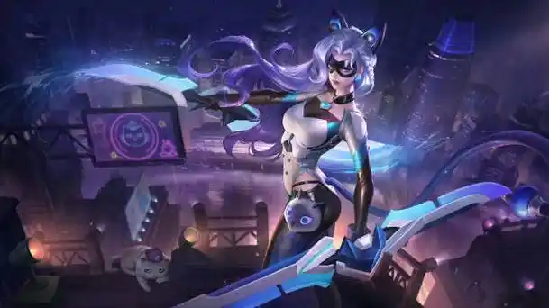 阿轲暗夜猫娘星元皮肤,大伙打几分?