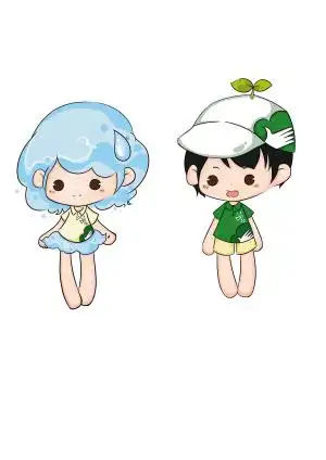 图为《全程有礼》男女主角的卡通形象,面向社会征集人物名字.资料图片