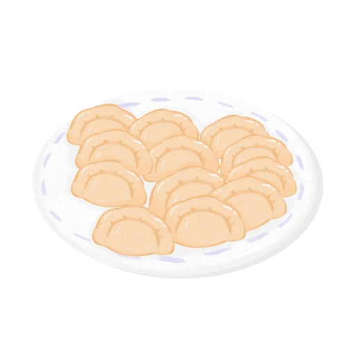 水饺手绘图片大全