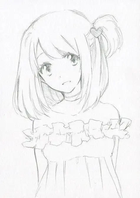 插画 头像 可爱 唯美 二简笔画 手绘 线稿女孩简笔画唯美唯美森系少女