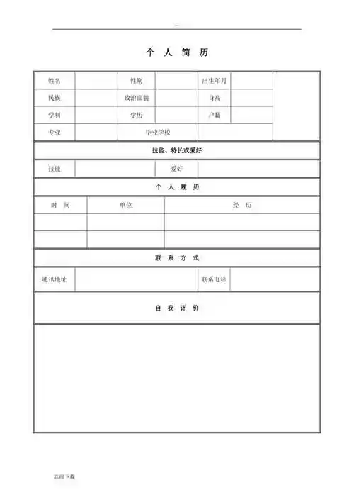 应聘简历范文(招聘个人简历模板范文)