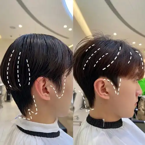 分享男生发型前后对比