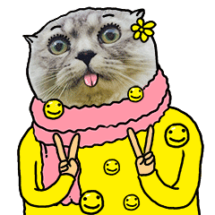 猫斯卡plus猫剪刀手耶gif动图_动态图_表情包下载_soogif