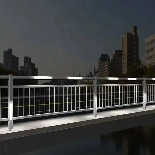 定制新款桥梁护栏河道304不锈钢复合管 人行道防撞铝合金铁艺栏杆