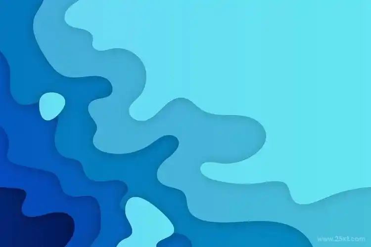 抽象的彩色多层波浪拼接纹理矢量背景图素材