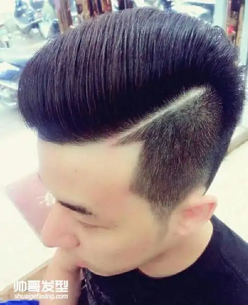 时尚男人发型 切线设计侧背头发型图片