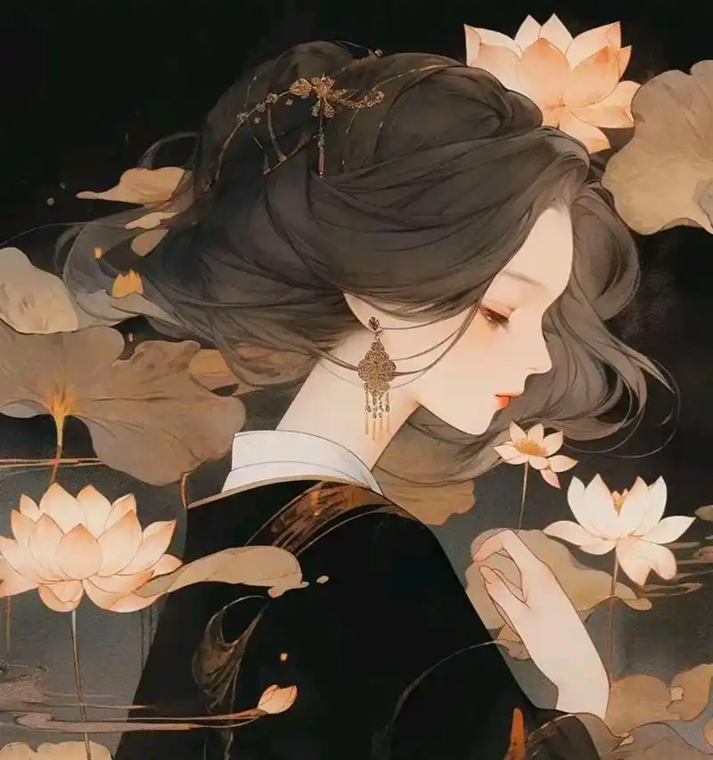 黑色系古风女生头像 黑色, 一种可以吞噬万物的颜色