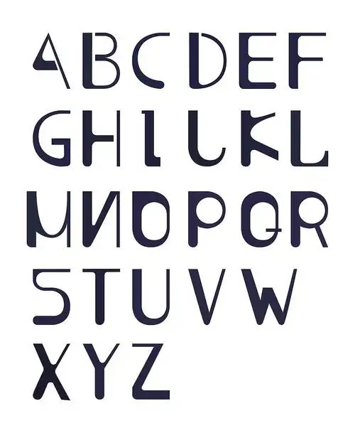 字体设计英文字母大写设计