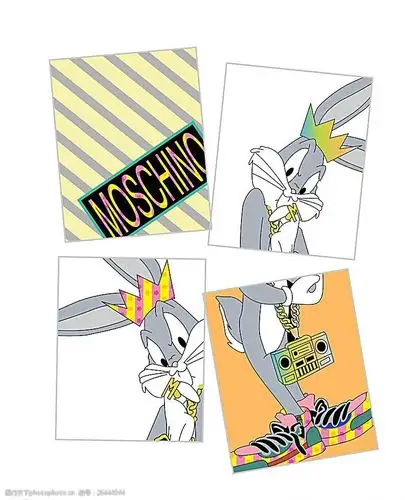 兔八哥卡通服装印花图片