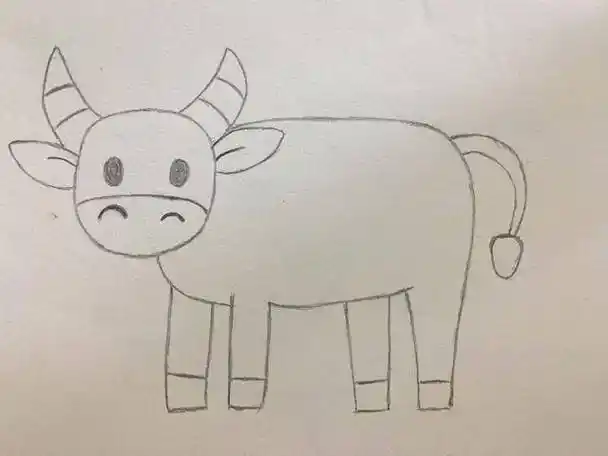 画范画简笔画牛的画法牛的简笔画图片大全简笔画系列-怎么画牛幼儿园
