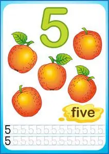 成熟浆果和水果的收获.我们数和写数字从1到10照片