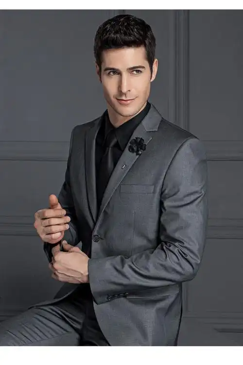 热销男装高档西服套装商务男士西服西装修身正装职业结婚礼服包邮