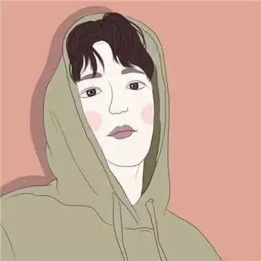 手绘帅气男生彩色漫画头像2021每一座孤岛都有深海相拥