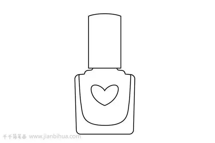 指甲油简笔画画法