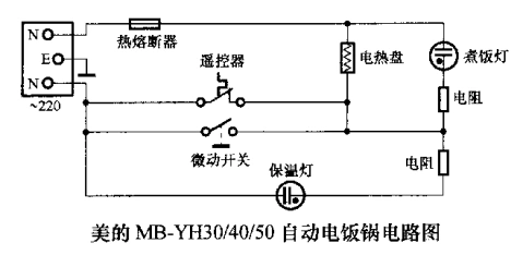 美的mb-yh30 40 50自动电饭锅电路图_word文档在线
