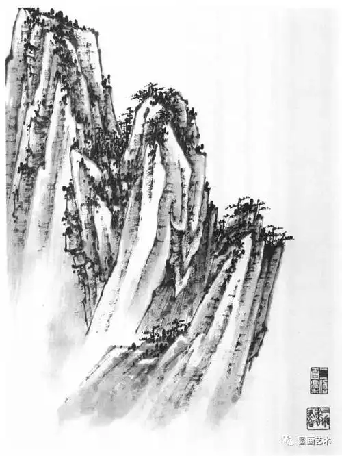 山水画基础技法教程,各种山石的画法及皴法详解,0基础入学